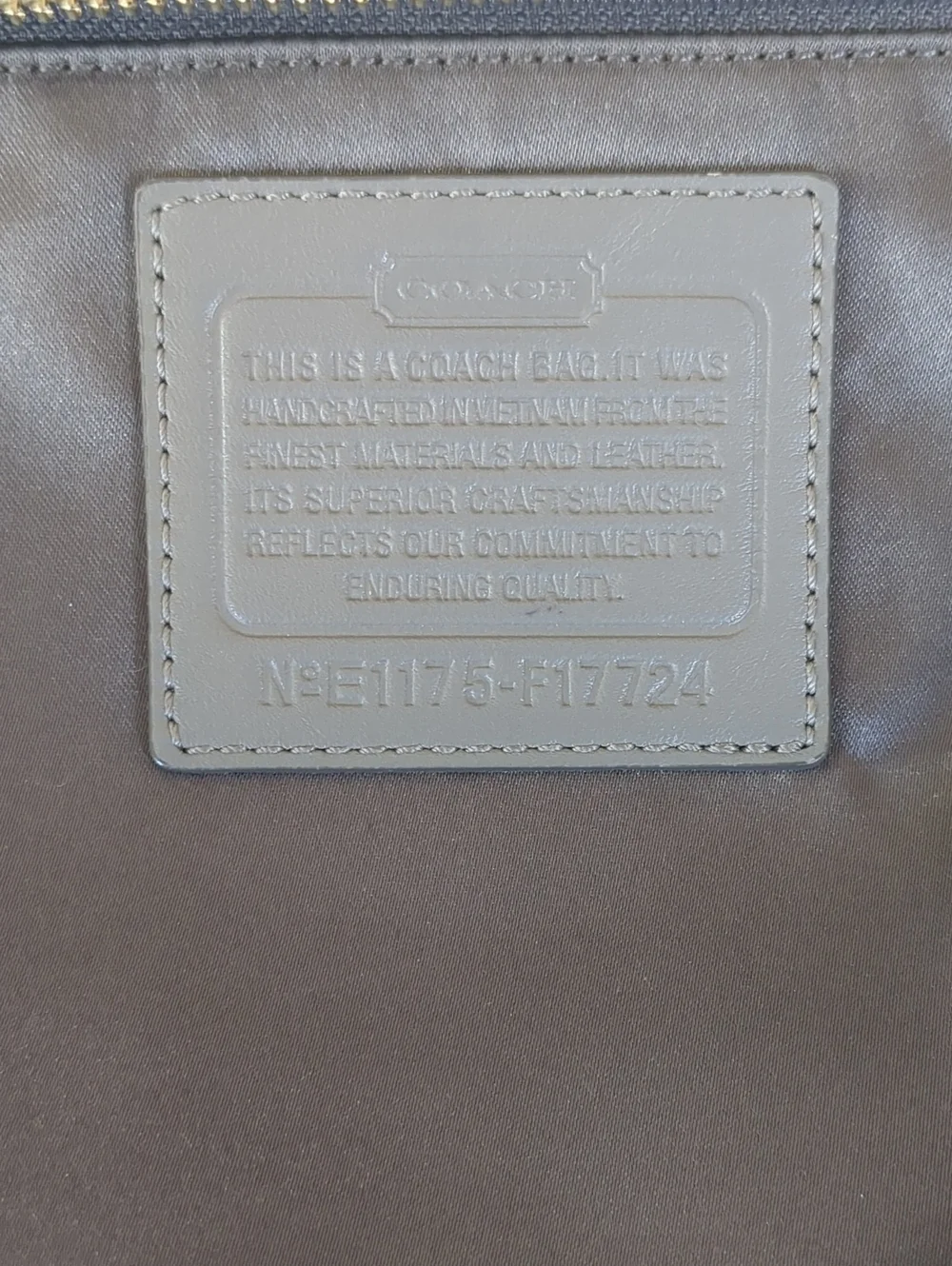 Coach F17724 Gallery Lurex Signature East West Tote